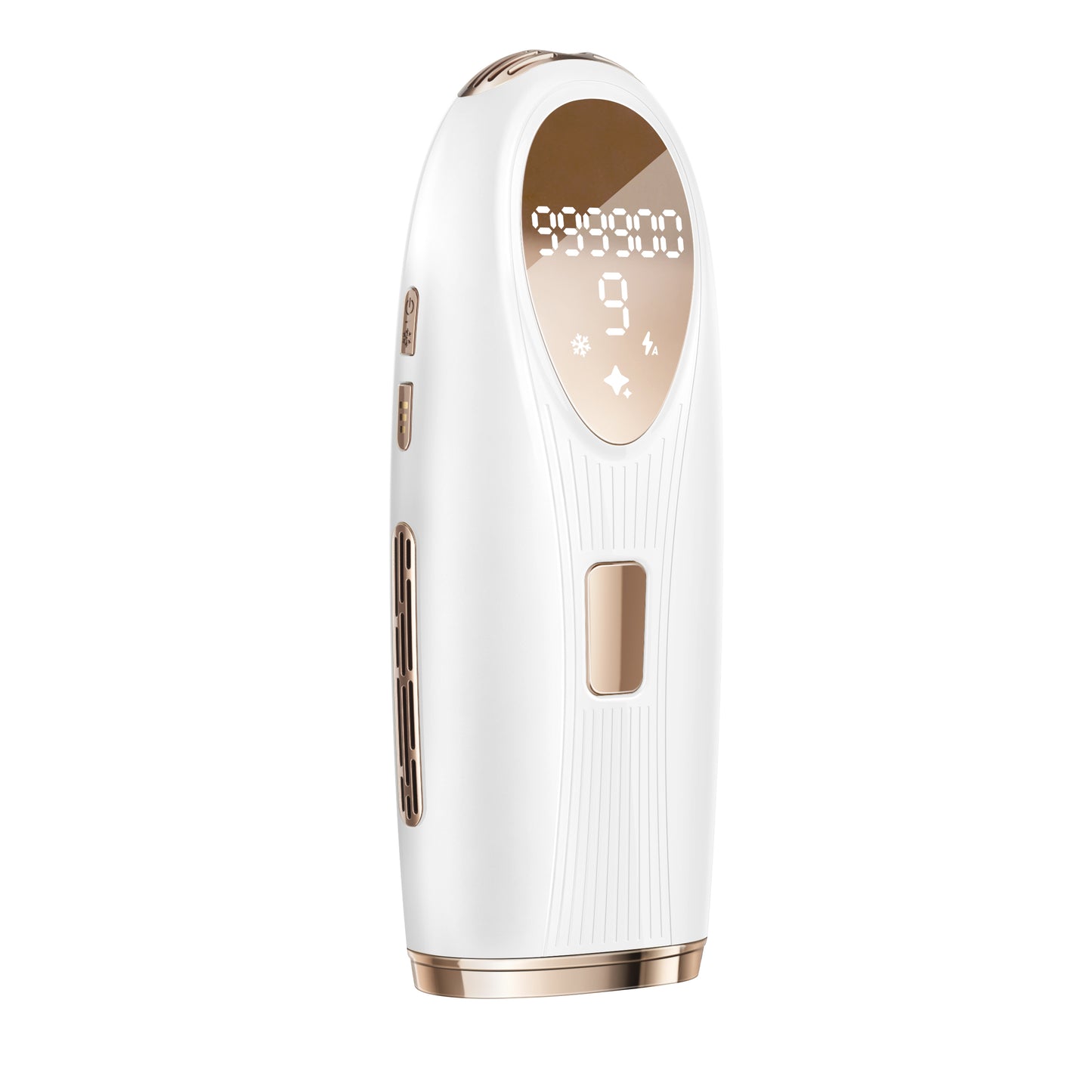 TIIMAGIC IPL Laser Hair Removal Device for Women and Men with Ice Cooling for At Home Use on Upper Lip Underarm Bikini Line and All Body, 9 Level, 999,900 Flash, Auto/Manual Mode, LED Display, White