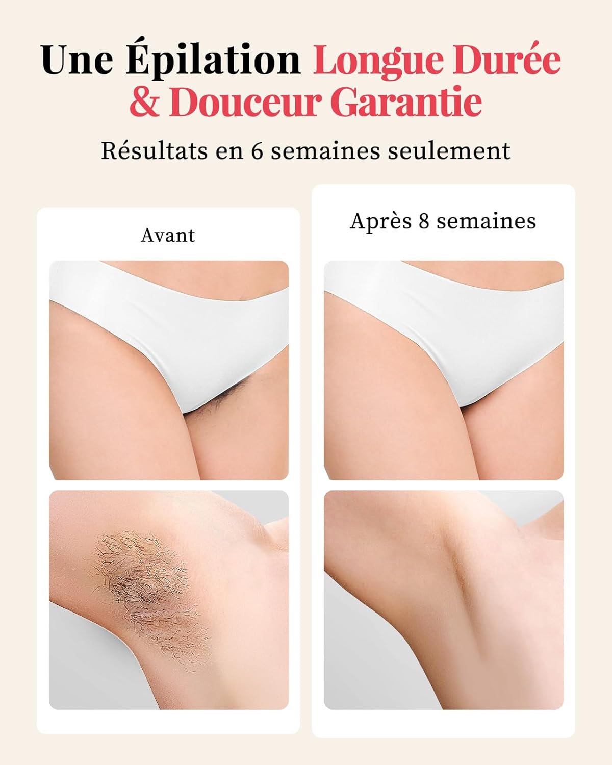 Haarlosy Épilateur Lumière Pulsée, 22J Épilateur Laser Définitif pour