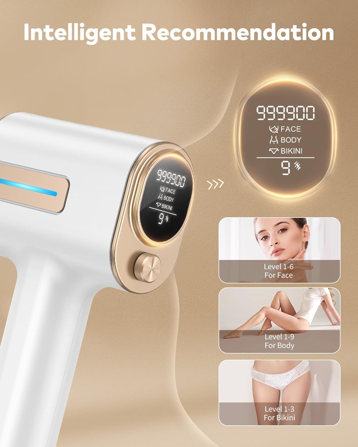 Haarlosy IPL Laser Hair Removal Device - 3X Faster & Painless, at Home IGBT Laser Hair Remover
