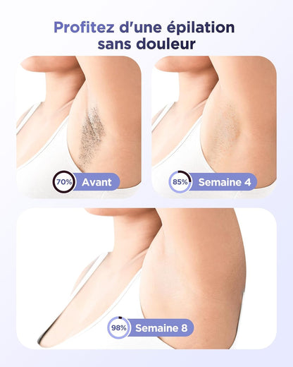 Haarlosy Épilateur Lumière Pulsée avec Indolore Refroidissement