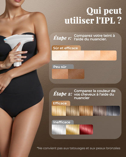 Haarlosy Épilateur Lumière Pulsée, Grande Fenêtre 5 cm², 999,900 Flashs IPL, 9 Niveaux & 2 Modes, Auto/Manuel – Épilation Laser Définitive Maison Femme & Homme, Visage, Corps, Aisselles, Bikini