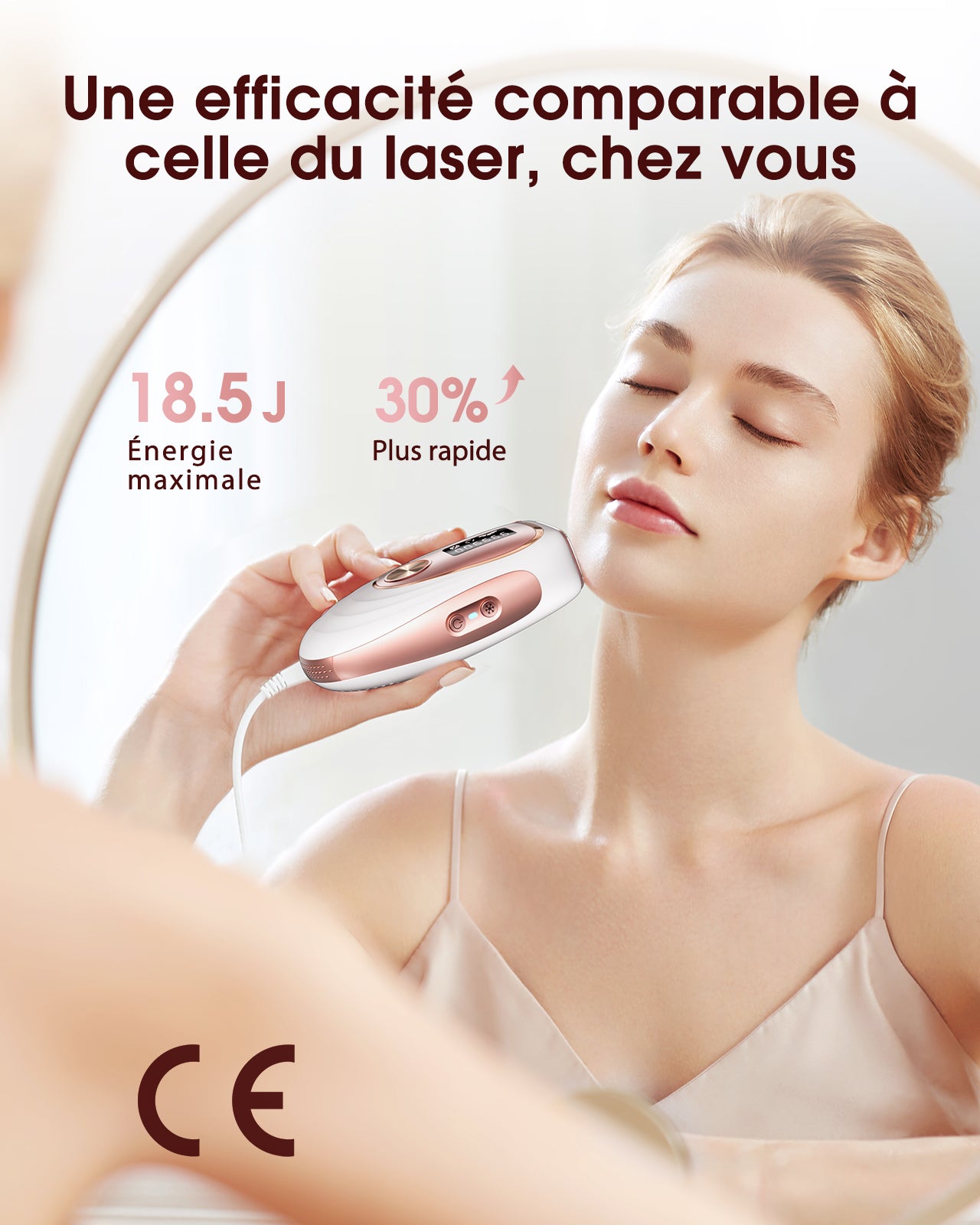 Haarlosy Épilateur Lumière Pulsée de Refroidissement, 999,900 Flashes IPL Laser Épilateur Definitive, 2 Modes 5 Niveaux Énergie Épilation Laser pour Visage/Corps/Maillot/Aisselles