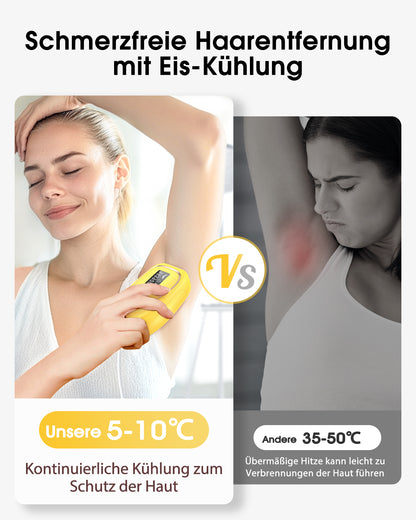 Haarlosy IPL Geräte Haarentfernung mit Kühlfunktion, 999,900 Lichtimpulse, 5 Energiestufen Schmerzfreie IPL Haarentfernung Laser Hair Removal für Frauen, Männer, Intimbereich, Körper und Beine