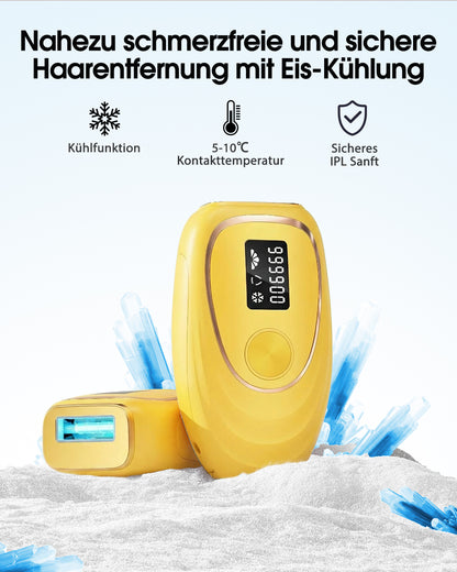 Haarlosy IPL Geräte Haarentfernung mit Kühlfunktion, 999,900 Lichtimpulse, 5 Energiestufen Schmerzfreie IPL Haarentfernung Laser Hair Removal für Frauen, Männer, Intimbereich, Körper und Beine