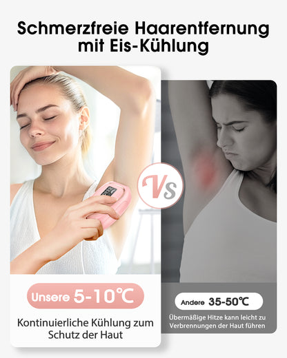 Haarlosy IPL Geräte Haarentfernung mit Kühlfunktion, 999,900 Lichtimpulse, 5 Energiestufen Schmerzfreie IPL Haarentfernung Laser Hair Removal für Frauen, Männer, Intimbereich, Körper und Beine