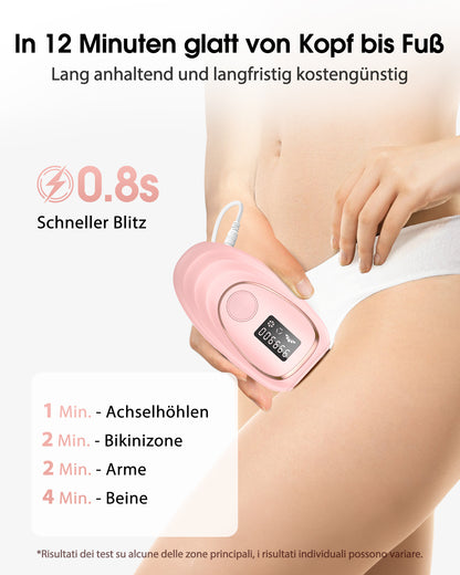 Haarlosy IPL Geräte Haarentfernung mit Kühlfunktion, 999,900 Lichtimpulse, 5 Energiestufen Schmerzfreie IPL Haarentfernung Laser Hair Removal für Frauen, Männer, Intimbereich, Körper und Beine
