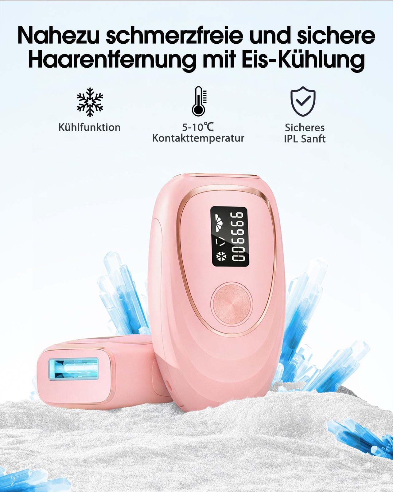 Haarlosy IPL Geräte Haarentfernung mit Kühlfunktion, 999,900 Lichtimpulse, 5 Energiestufen Schmerzfreie IPL Haarentfernung Laser Hair Removal für Frauen, Männer, Intimbereich, Körper und Beine