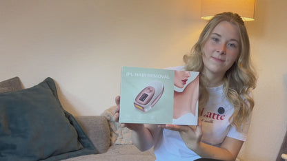 Haarlosy IPL Geräte Haarentfernung mit Kühlfunktion, 999,900 Lichtimpulse, 5 Energiestufen Schmerzfreie IPL Haarentfernung Laser Hair Removal für Frauen, Männer, Intimbereich, Körper und Beine - Rose